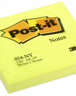 Notes POST-IT neon 76x76mm gul