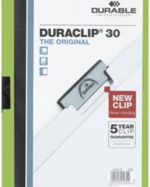 Klämmapp Duraclip 2200 A4 3mm grön