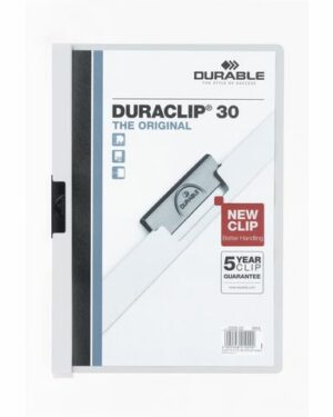 Klämmapp Duraclip 2200 A4 3mm vit