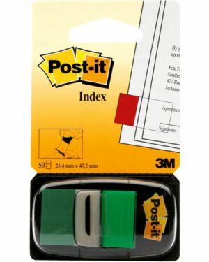 Index POST-IT 25x43mm grön
