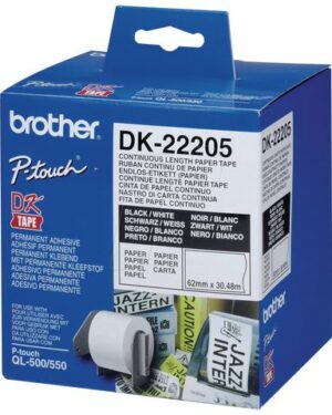 Etikett BROTHER DK22205 62mmx30,48m