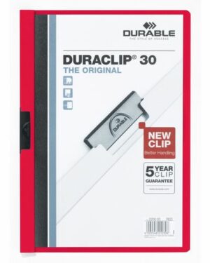 Klämmapp Duraclip 2200 A4 3mm röd