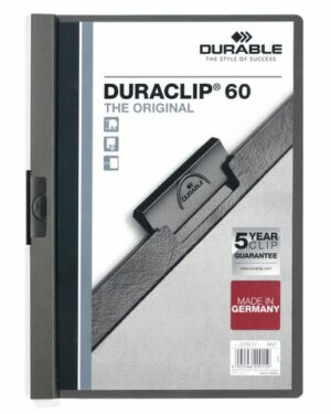 Klämmapp Duraclip 2209 A4 6mm m.grå