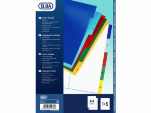 Plastregister ELBA A4 1-5 olika färger