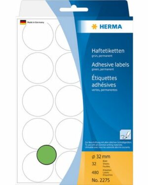Etikett HERMA Allround 32mm grön 480/FP