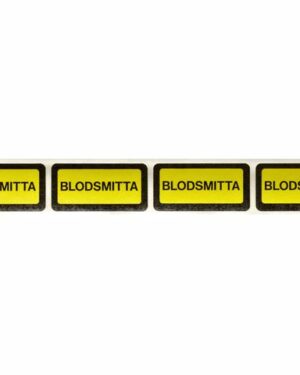 Etikett ’blodsmitta’ 30x15mm 250/FP