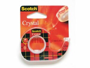 Tejp SCOTCH Crystal m.hållare 10mx12mm