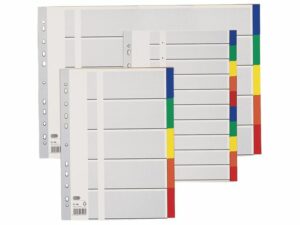 Plastregister ELBA A4 1-31 olika färger
