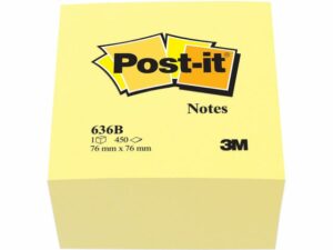 Notes POST-IT kub 2028 76×76 mm gul