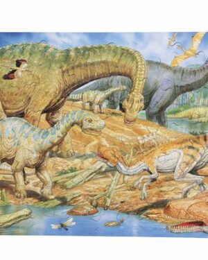Golvpussel dinosaurier 60x40cm