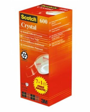 Tejp SCOTCH Crystal 19×33 7+1 på köpet