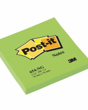 Notes POST-IT neon 76x76mm grön
