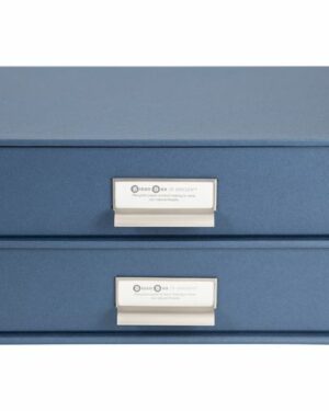 Skrivbordsbyrå kartong 2-lådor blå