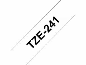 Tape BROTHER TZE241 18mm svart på vit