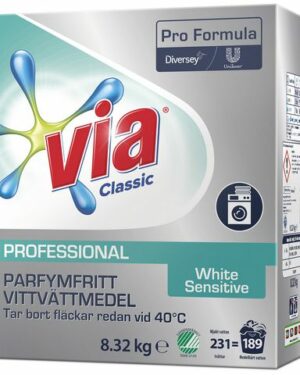 Tvättmedel VIA Pro Form.WhiteSens 8,32kg