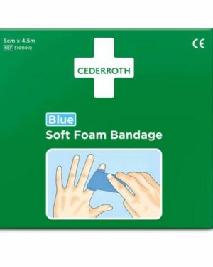 Plåster CEDERROTH SoftFoam 6cmx4,5m blå