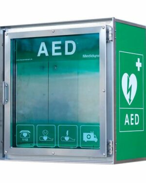 Utomhusskåp för AED rostfritt stål