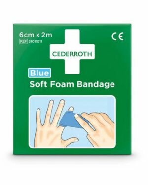 Plåster CEDERROTH SoftFoam 6cmx2,0m blå