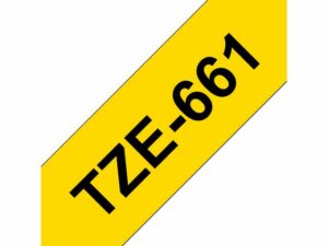 Tape BROTHER TZE661 36mm svart på gul