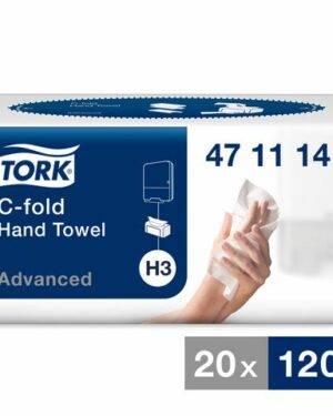 Handduk TORK Adv H3 2-lag vit 2400/fp