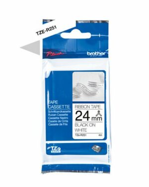 Tape BROTHER TZER251 24mm svart på vit