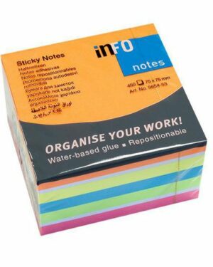 Notes INFO NOTES kub 75x75mm brilliant