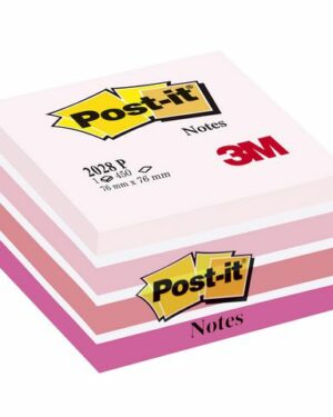 Notes POST-IT kub 76x76mm rosa/vit