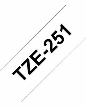 Tape 24mm TZe-251 svart på vit