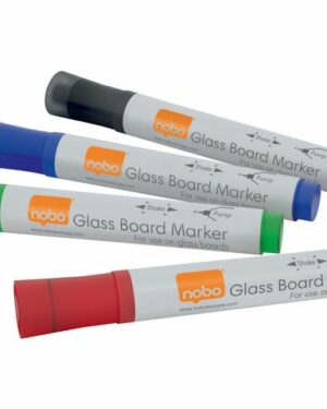 Whiteboardpenna glas NOBO sort.färg 4/fp