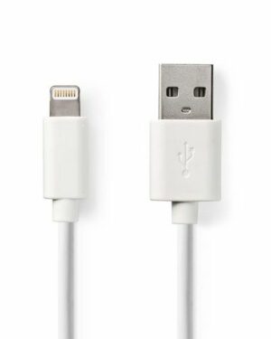Kabel NEDIS Lightning – USB A 2m vit