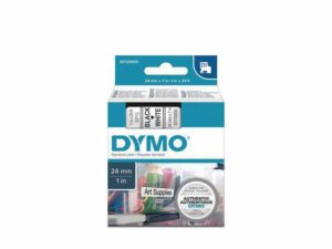 Tape DYMO D1 24mm svart på vit