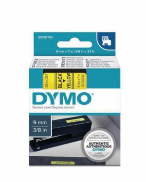 Tape DYMO D1 9mm svart på gul