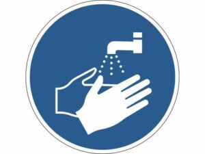 Påbudsdekal ’Tvätta händerna’