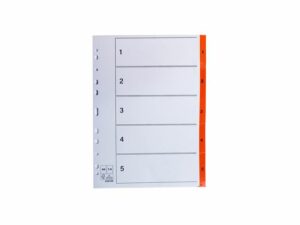 Register plastflik 1-5 orange 20/FP