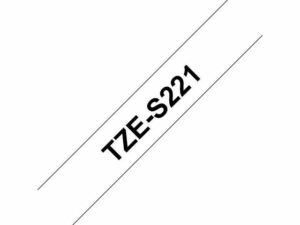 Tape BROTHER TZES221 9mm svart på vit