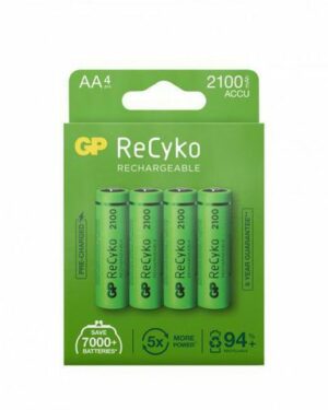 Batteri Laddbar GP Recyko 2100 AA 4/FP