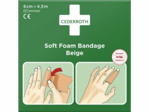 Plåster CEDERROTH SoftFoam 6cmx4,5m beig