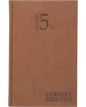 5-årsdagbok konstläder cognac-1055