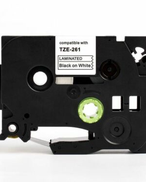 Tape 36mm TZe-261 svart på vit