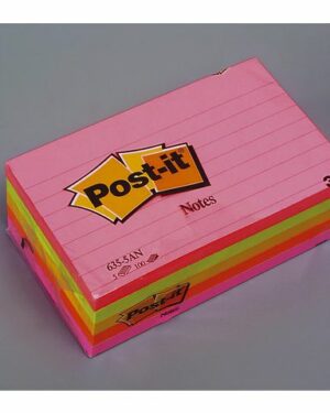 Notes POST-IT linjerat 76x127mm neon