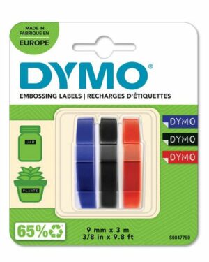 Präglingsband DYMO 9mmx3m r-b-s 3/FP