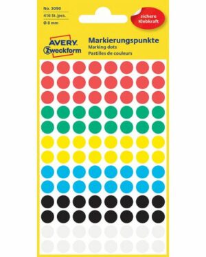 Färgkodningsprick AVERY Ø8mm färg 416/fp