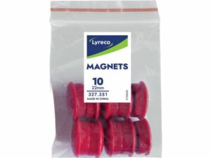 Magnetknappar LYRECO 22mm röd 10/fp