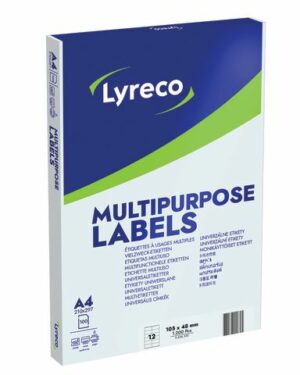 Etikett LYRECO 105x48mm 1200/fp
