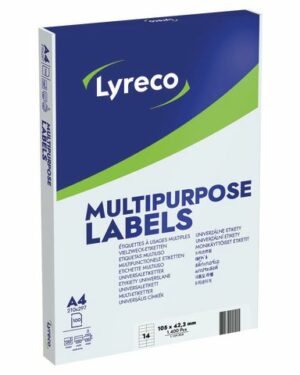 Etikett LYRECO 105×42,3mm 1400/fp