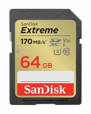 Minneskort SANDISK SDHC Extreme 64GB C10