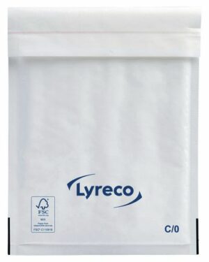 Bubbelpåse LYRECO 150x210mm vit 100/fp