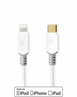 Kabel NEDIS Lightning – USB-C 2m vit