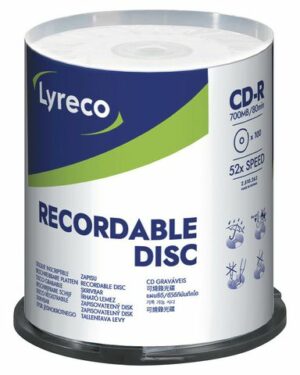 CD-R LYRECO 700MB 100/fp