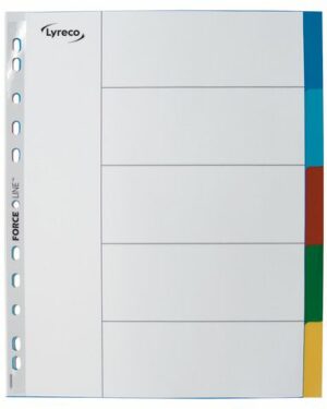 Plastregister LYRECO A4+ PP 5-flik färg